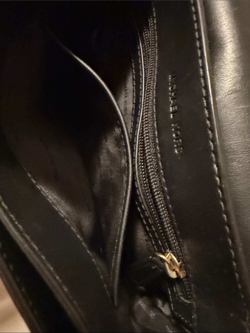 Michael Kors Black Leather Crossbody with Gold and Silver Studs - Picture 3 of 5